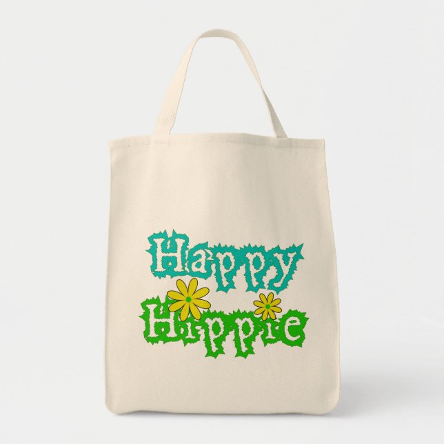 Bolsa Tote Hippie feliz (Frente)
