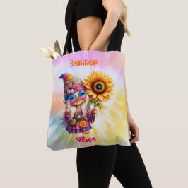 Bolsa Tote Hippie Gnome Summer Vibes
