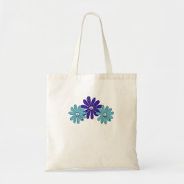 Bolsa Tote Hippie - Sinal de Paz Flor Poder Puro Aqua