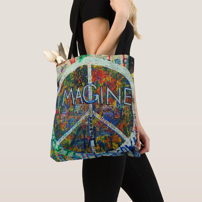Bolsa Tote Hippie Wall Art (Criador carregado)