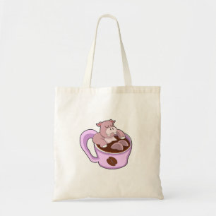 Bolsa Tote Hippo com Taça de Café
