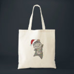 Bolsa Tote Hippo Feliz Natal Animais de inverno Hippos Adulto<br><div class="desc">O hipopótamo a suavidade com luzes justas. Animais engraçados com presentes e neve até as férias. Também é engraçado para o Natal em julho. Hippos são animais doces e perfeitos para o Natal.</div>