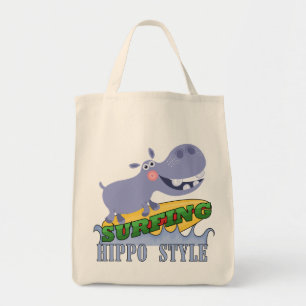 Bolsa Tote Hippopotamus do surfista