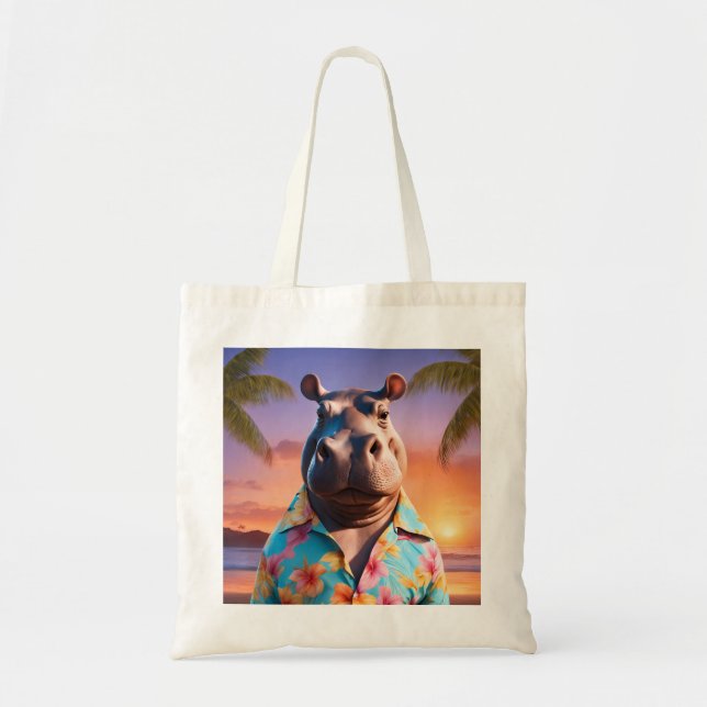 Bolsa Tote Hippopotamus Holiday (Frente)