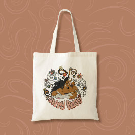 Bolsa Tote Hippy Piggy - Ilustração do Porco da Guiné