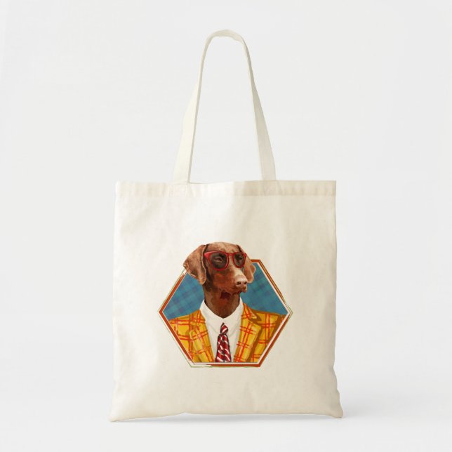 Bolsa Tote Hipster Dobermann - Pinscher do Doberman (Frente)
