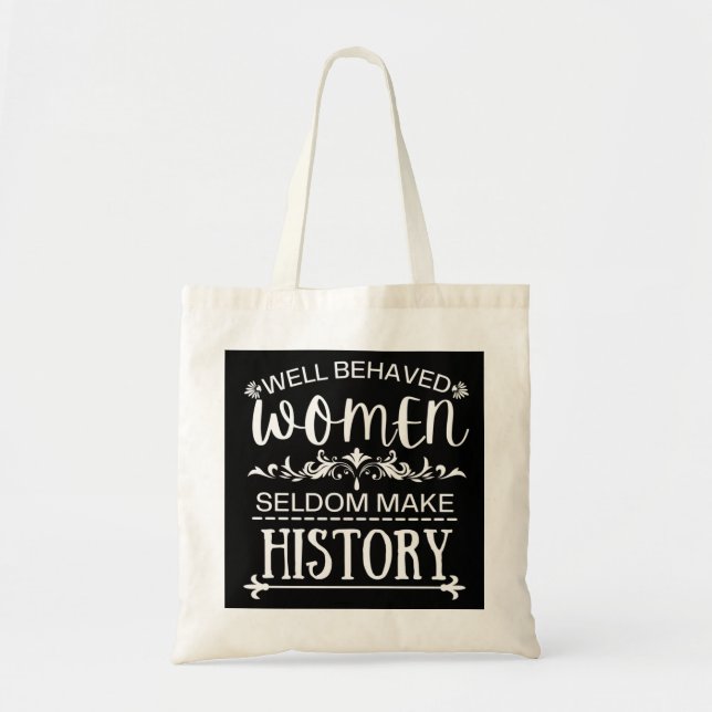 Bolsa Tote História das mulheres (Frente)