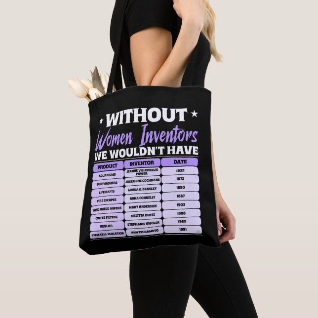 Bolsa Tote História das Mulheres Inventoras, Dia Internaciona (Close Up)