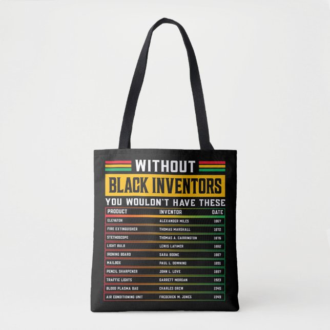 Bolsa Tote História dos Inventores Negros Esquecidos História (Frente)