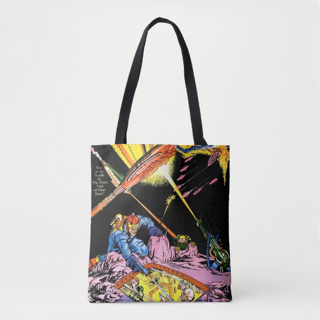 Bolsa Tote História em quadrinhos Planet Laser Attack Sci Fi  (Frente)