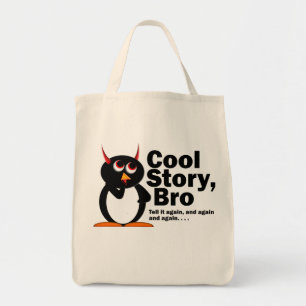 Bolsa Tote História legal má Bro de Penguin™!