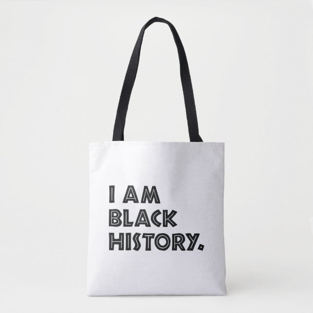 Bolsa Tote História Negra Design Gráfico Africano (Frente)