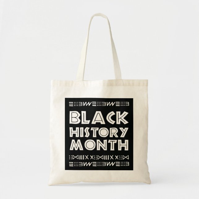 Bolsa Tote História Negra Design Gráfico Africano (Frente)
