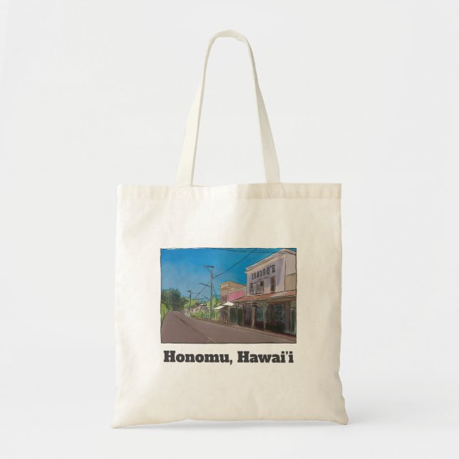 Bolsa Tote Historical Hawaii Plantation Town Honomu Nostalgic (Frente)