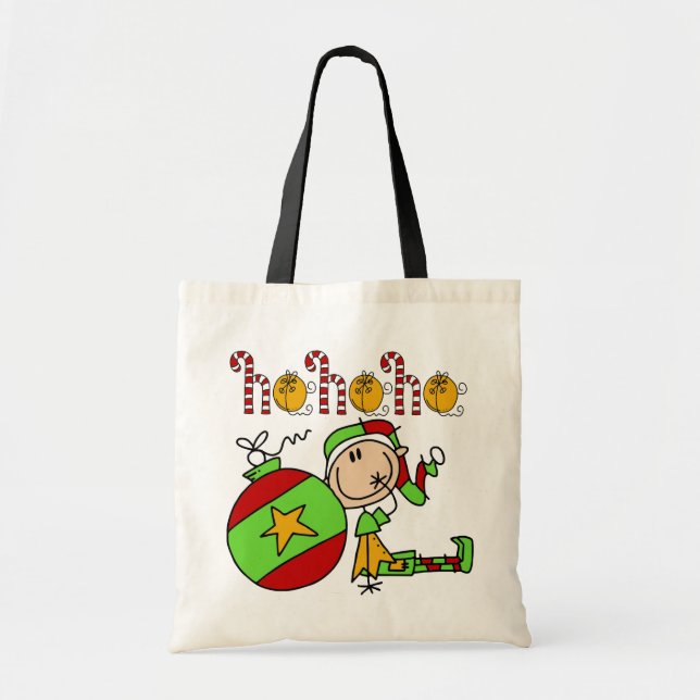 Bolsa Tote Ho Ho Ho Holiday Elf (Frente)