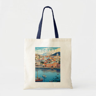 Bolsa Tote Hobart Austrália Viagem Arte Vintage