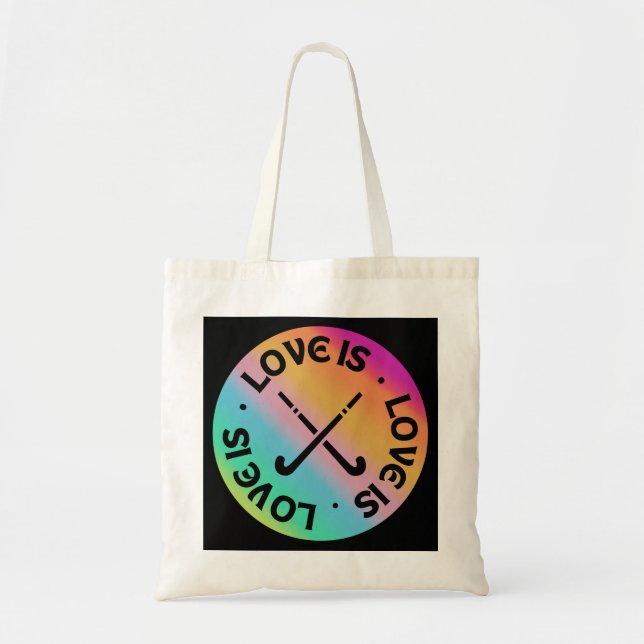 Bolsa Tote Hockey: O amor é (Frente)