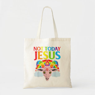 Bolsa Tote Hoje não é Satã Jesus vs Satã no basquete T-Shi