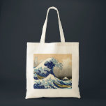 Bolsa Tote Hokusai a grande sacola da onda<br><div class="desc">Hokusai a grande sacola da onda. Impressão japonês do woodblock desde 1830-1833. Um dos trabalhos de arte japoneses os mais famosos no mundo, onda de Hokusai a grande fora de Kanagawa é a primeira entrada em suas trinta e seis opiniões de Monte Fuji. A montanha própria pode ser vista no...</div>