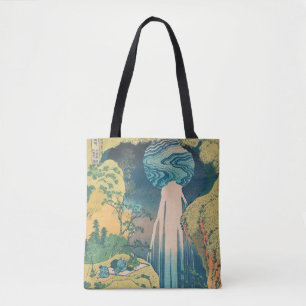 Bolsa Tote Hokusai Amida cai na cachoeira do Japão