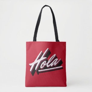 Bolsa Tote Hola design de texto