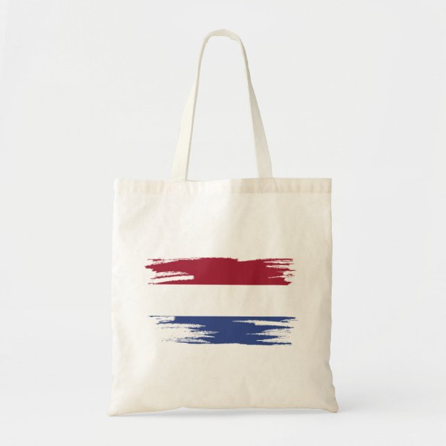 Bolsa Tote Holanda Flag Brush Art (Frente)