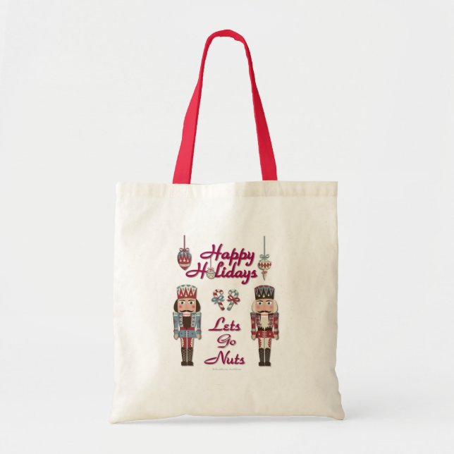 Bolsa Tote Holiday Nutcracker deixa Loucos irem (Frente)