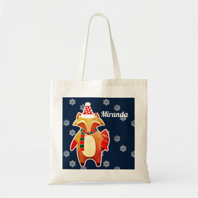 Bolsa Tote Holiday Raccoon (Frente)