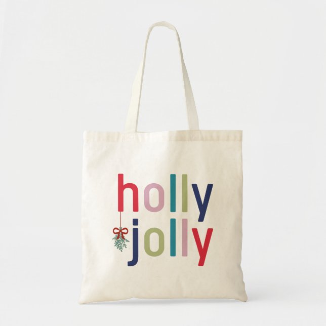 Bolsa Tote Holly Jolly Christmas (Frente)