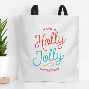 Bolsa Tote Holly Jolly Christmas