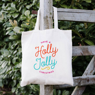 Bolsa Tote Holly Jolly Christmas