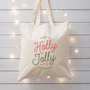 Bolsa Tote Holly Jolly Christmas