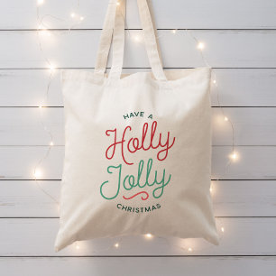 Bolsa Tote Holly Jolly Christmas