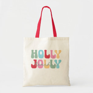 Bolsa Tote Holly Jolly Teacher Natal Feriados Brancos