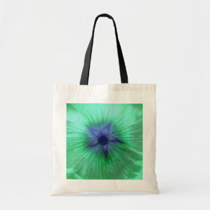 Bolsa Tote Hollyhock Fllower Green Budget Bag