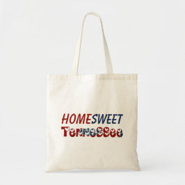 Bolsa Tote Home Sweet Estado do Tennessee Flag Hearts