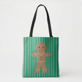 Bolsa Tote Homem de Gingerpão de Natal divertido e Rico