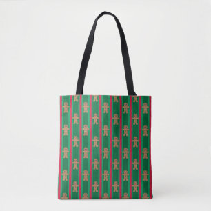 Bolsa Tote Homem de Gingerpão de Natal divertido e Rico