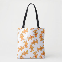 Bolsa Tote Homem de pão-de-gengibre, branco