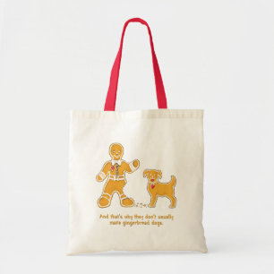 Bolsa Tote Homem e cão engraçados de pão-de-espécie para