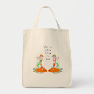 Bolsa Tote Homem e peixe