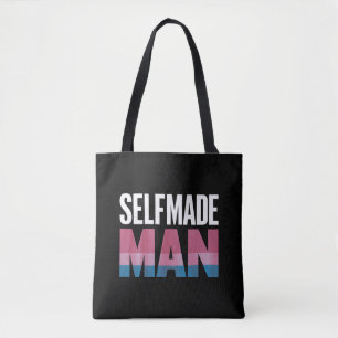 Bolsa Tote Homem Feito por Si Mesmo Bandeira Transgênero Orgu