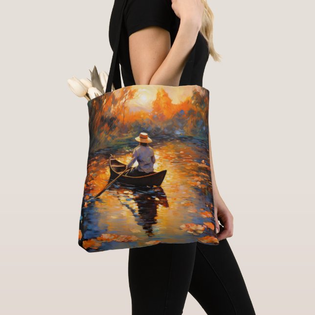 Bolsa Tote Homem no Impressionismo dos Barcos (Close Up)