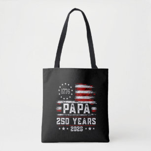 Bolsa Tote Homem Papai Bandeira Americana 250 Anos 4 de Julho