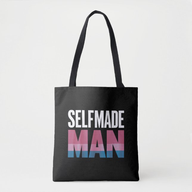 Bolsa Tote Homem Transgênero Transgênero Bandeira do Orgulho  (Frente)