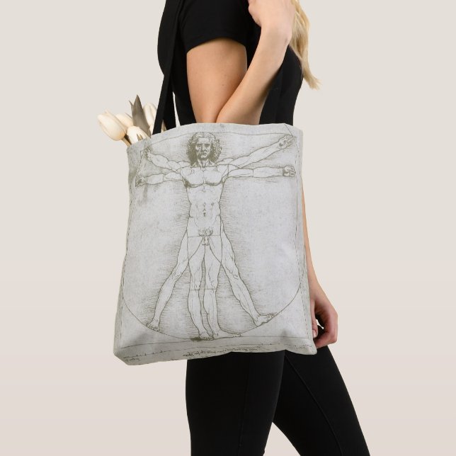 Bolsa Tote Homem Vitruviano de Leonardo da Vinci (Close Up)