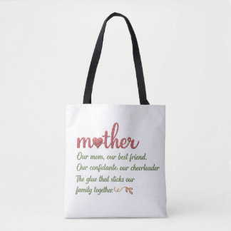Bolsa Tote Homenagem de Citação da Mãe