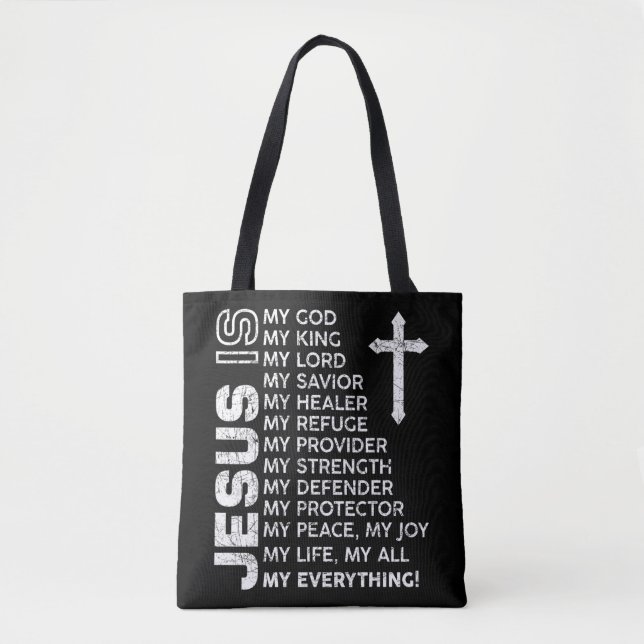 Bolsa Tote Homens Cristãos Crianças Jesus T-Shirt Você é um P (Frente)