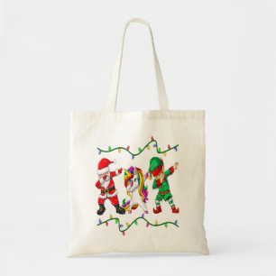 Bolsa Tote Homens de Crianças de Natal do Elf Unicorn, Papais