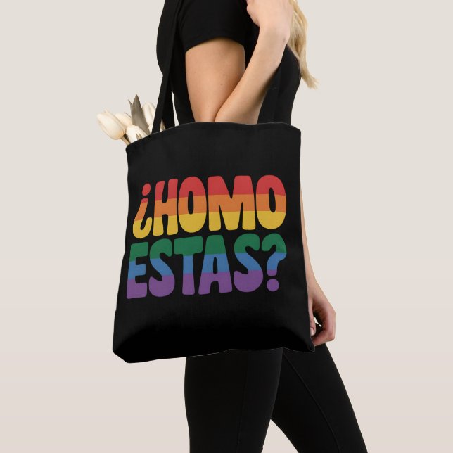 Bolsa Tote Homo Está Funny Espanhol Gay Ally LGBTQ (Close Up)